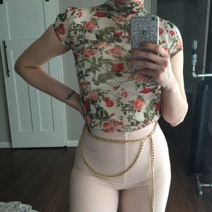 Zara Mock Neck Blouse